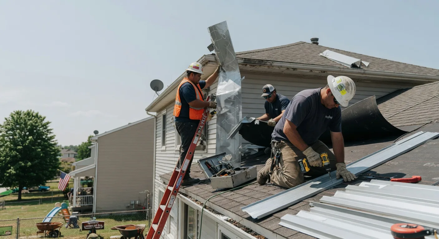 Storm Damage Metal Roof Repair in Manchester Center, VT